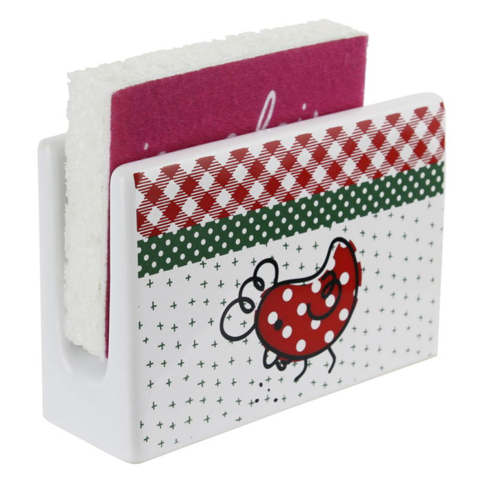 Totally Addict Porta Estropajo Cocotte (Gallina Grande, Tres Gallinas, Gallina Comiendo) Cerámica Cocina 12x4x8 cm