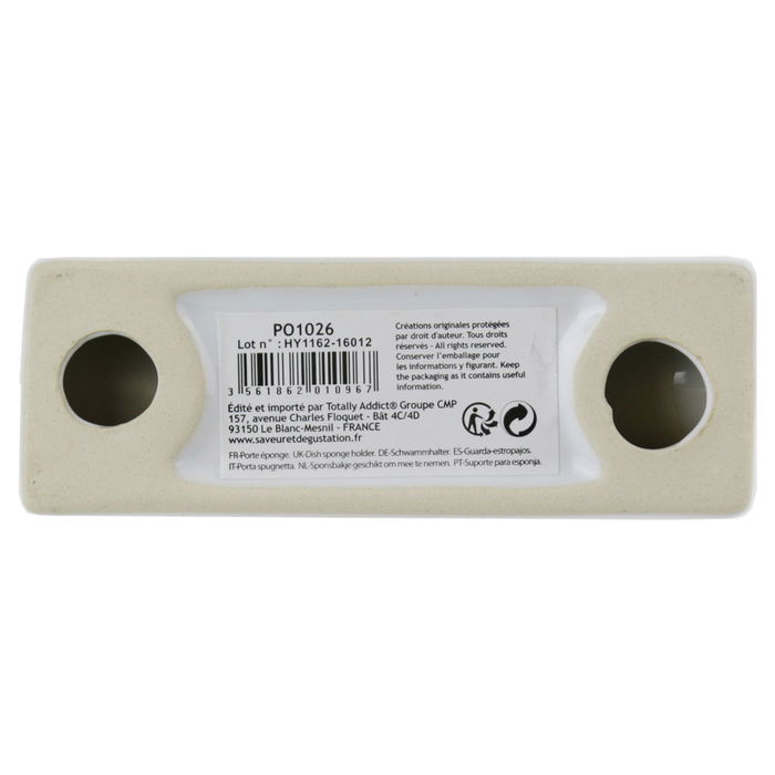 Totally Addict Porta Estropajo Cocotte (Gallina Grande, Tres Gallinas, Gallina Comiendo) Cerámica Cocina 12x4x8 cm