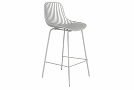 DKD Home Decor Taburete PP Metal Gris