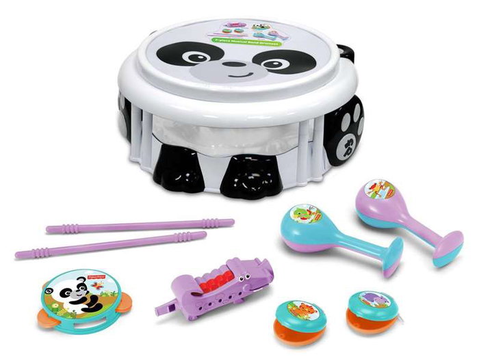 Reig Batería Panda Musical Band Drumset para Niños - Instrumento de Juguete de Plástico - Edad Recomendada 36 Meses+