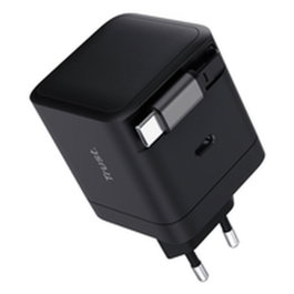 Trust Maxo Cargador de Pared 65W USB-C con Cable Retráctil Negro