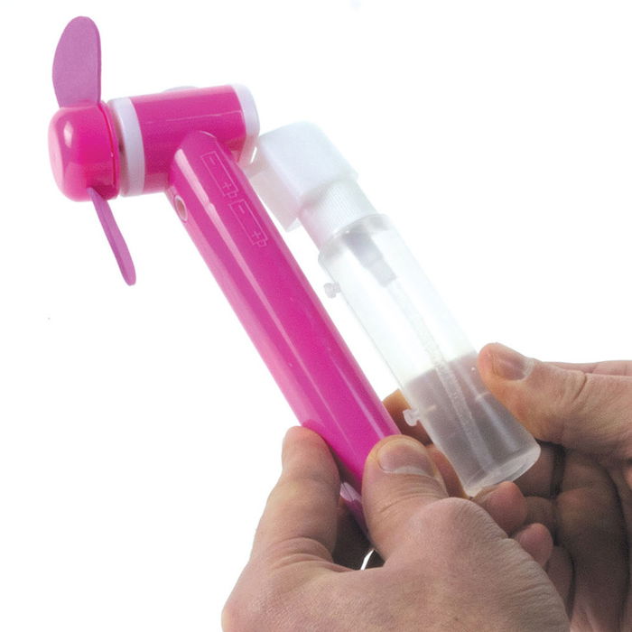 Jet Lag Ventilador Con Pulverizador Portátil Refrescante 16cm