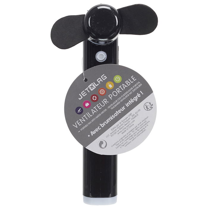 Jet Lag Ventilador Con Pulverizador Portátil Refrescante 16cm