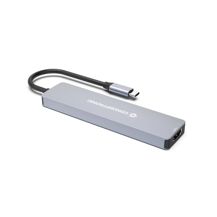 Conceptronic Hub USB-C 7 en 1 DONN19G Gris