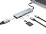 Conceptronic DONN19G Replicador de Puertos USB-C 7 en 1 con HDMI 4K, 3x USB-A 3.0, USB-C PD 100W, Lector SD/MicroSD, Gris