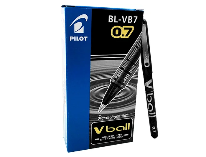 Pilot V-Ball Bolígrafos de Tinta Líquida Negro 0,7 mm (Set de 12) Pilot V-Ball Bolígrafos de Tinta Líquida Negro 0,7 mm (Set de 12)