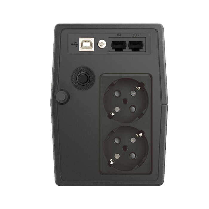 Phasak SAI Esential Interactivo 600VA PH 9464 con Pantalla Táctil LCD, USB y RJ45