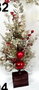 DKD Home Decor Árbol de Navidad Rojo 20x20x60 cm