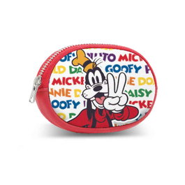 Disney Monedero Pill Fun Goofy Blanco - Monedero PVC con cremallera y gancho para colgar, 2 x 12.5 x 9 cm, 0.10 L
