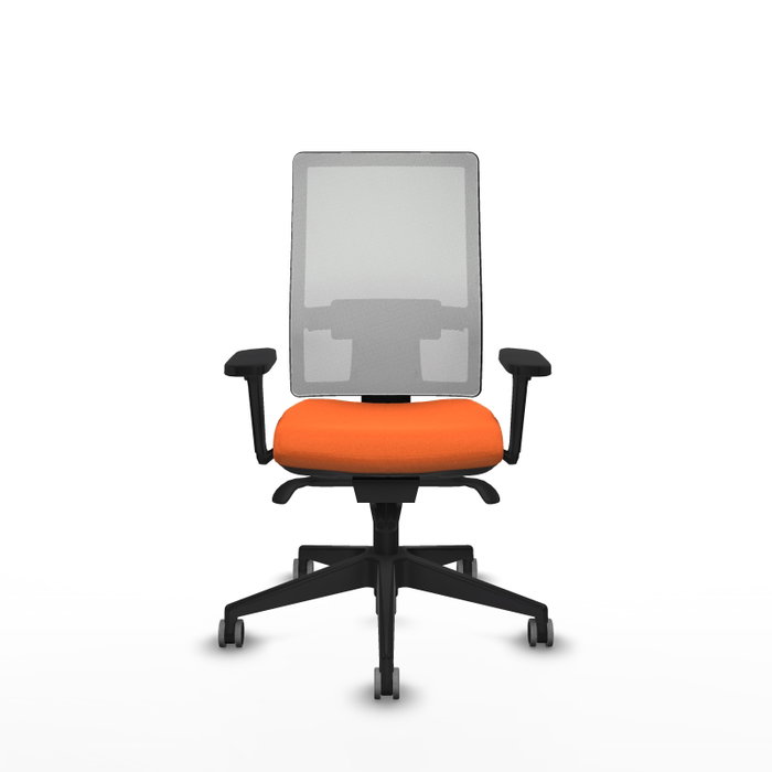 PIQUERAS Y CRESPO Silla de oficina Horna Naranja y Blanco con Mecanismo Sincro PIQUERAS Y CRESPO Silla de oficina Horna Naranja y Blanco con Mecanismo Sincro