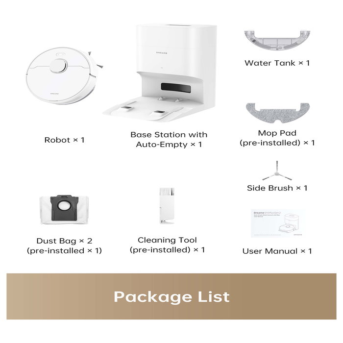 Dreame D10 Plus Gen 2 Robot Aspirador con Fregado, Base de Autovaciado 4L, WiFi, 6000Pa, 285 min, Blanco Dreame D10 Plus Gen 2 Robot Aspirador con Fregado, Base de Autovaciado 4L, WiFi, 6000Pa, 285 min, Blanco