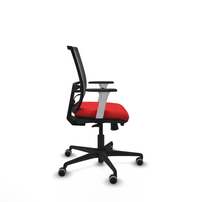 PIQUERAS Y CRESPO Silla de oficina Yunquera con mecanismo Sincro/Traslack, Rojo y Negro PIQUERAS Y CRESPO Silla de oficina Yunquera con mecanismo Sincro/Traslack, Rojo y Negro