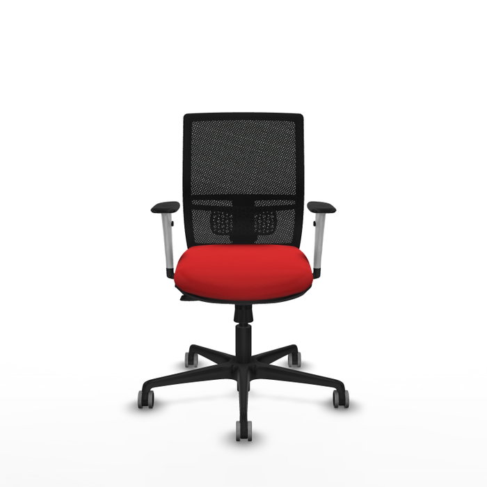 PIQUERAS Y CRESPO Silla de oficina Yunquera con mecanismo Sincro/Traslack, Rojo y Negro PIQUERAS Y CRESPO Silla de oficina Yunquera con mecanismo Sincro/Traslack, Rojo y Negro