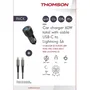 Thomson THO3513767400046 Pack Cargador Coche 60 W + Cable USB-C a Lightning 5A 1,5 m