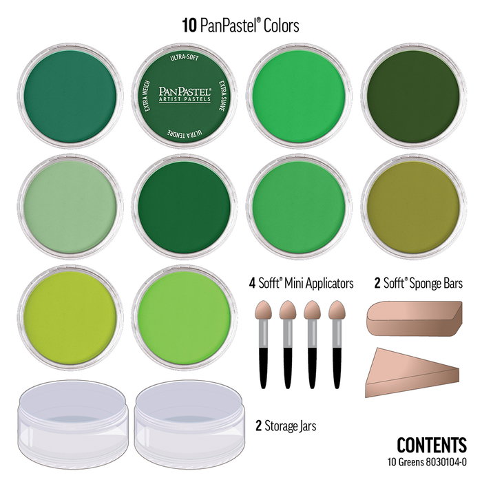Panpastel 10 - Estuche de Verdes