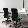 PIQUERAS Y CRESPO Silla de oficina Yunquera con mecanismo Sincro, Azul marino y Negro