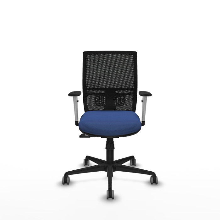 PIQUERAS Y CRESPO Silla de oficina Yunquera con mecanismo Sincro, Azul marino y Negro