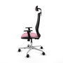 PIQUERAS Y CRESPO Silla de oficina Mardos con mecanismo Sincro, Rosa y Negro