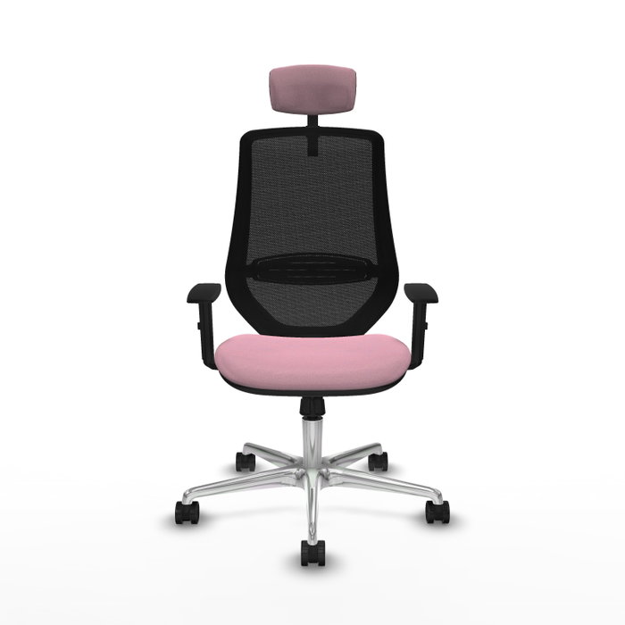 PIQUERAS Y CRESPO Silla de oficina Mardos con mecanismo Sincro, Rosa y Negro