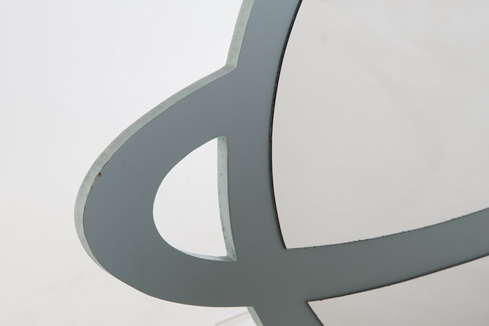 DKD Home Decor Espejo de Pared MDF Azul Celeste 43,5x31x1,5 cm