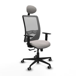 PIQUERAS Y CRESPO Silla de oficina Zulema con mecanismo Sincro/Traslack Blanco y Gris