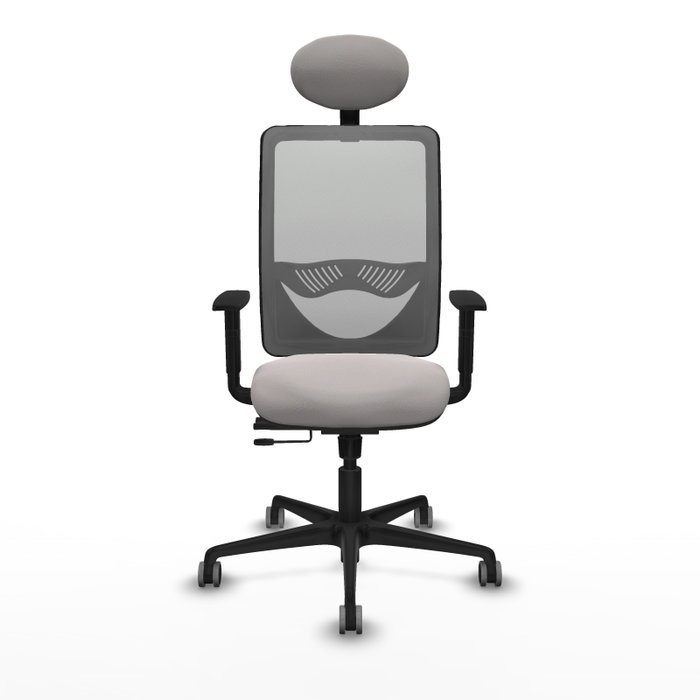 PIQUERAS Y CRESPO Silla de oficina Zulema con mecanismo Sincro/Traslack Blanco y Gris PIQUERAS Y CRESPO Silla de oficina Zulema con mecanismo Sincro/Traslack Blanco y Gris