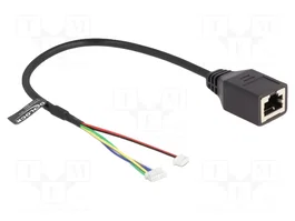 DELOCK Adaptador de cable Cat 5e, 0,3 m, Negro