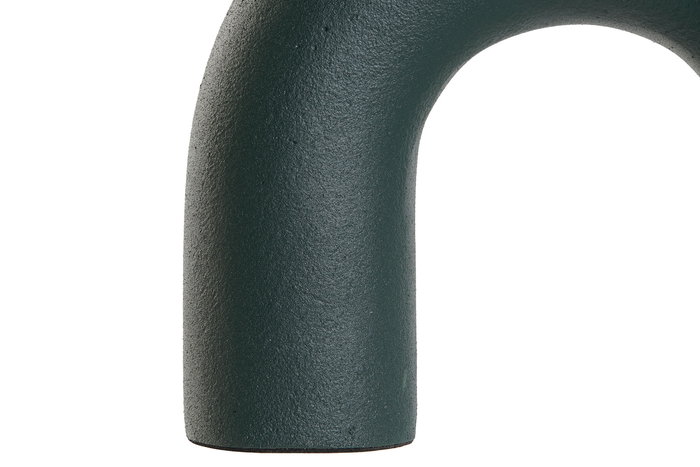 DKD Home Decor Jarrón Urban Verde Jade Verde Musgo Rugoso Aluminio 5 x 17 x 19 cm (2 Unidades)