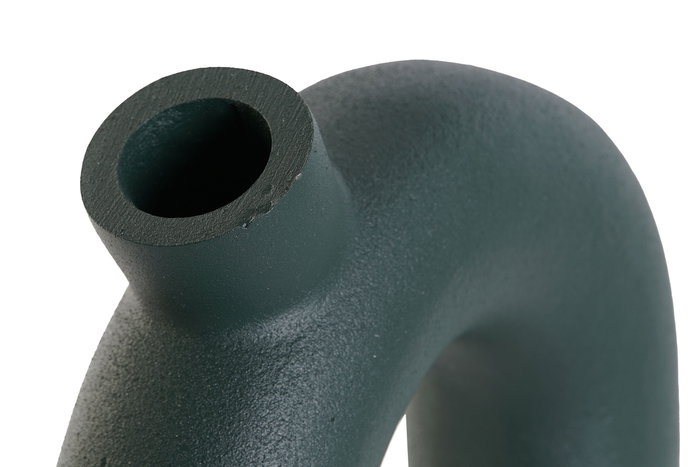 DKD Home Decor Jarrón Urban Verde Jade Verde Musgo Rugoso Aluminio 5 x 17 x 19 cm (2 Unidades)