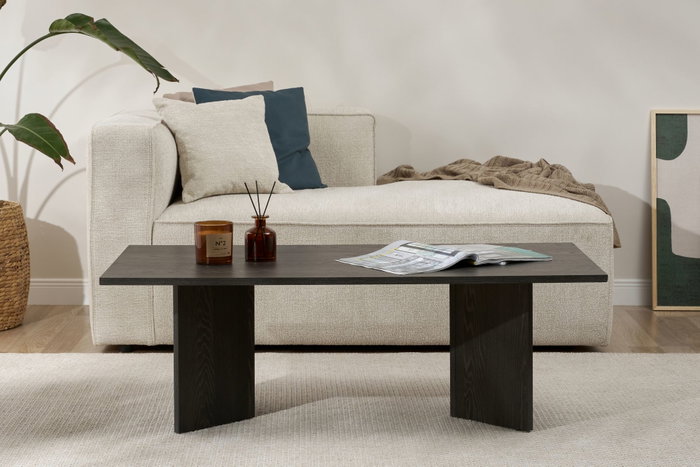 Nordure Lumiere Black Mesa de Café 119x40x60 cm