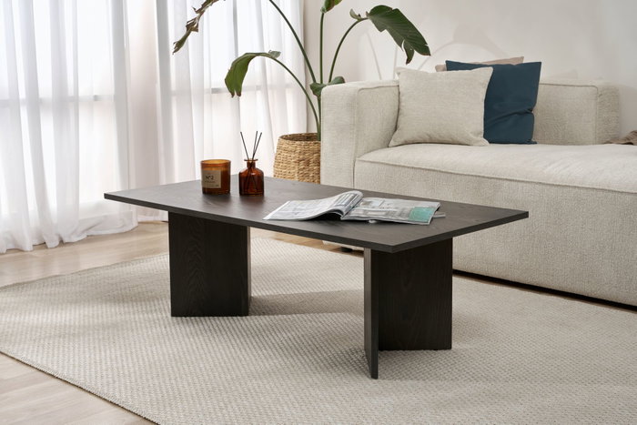 Nordure Lumiere Black Mesa de Café 119x40x60 cm