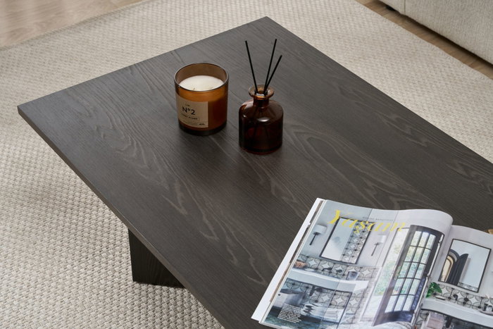 Nordure Lumiere Black Mesa de Café 119x40x60 cm