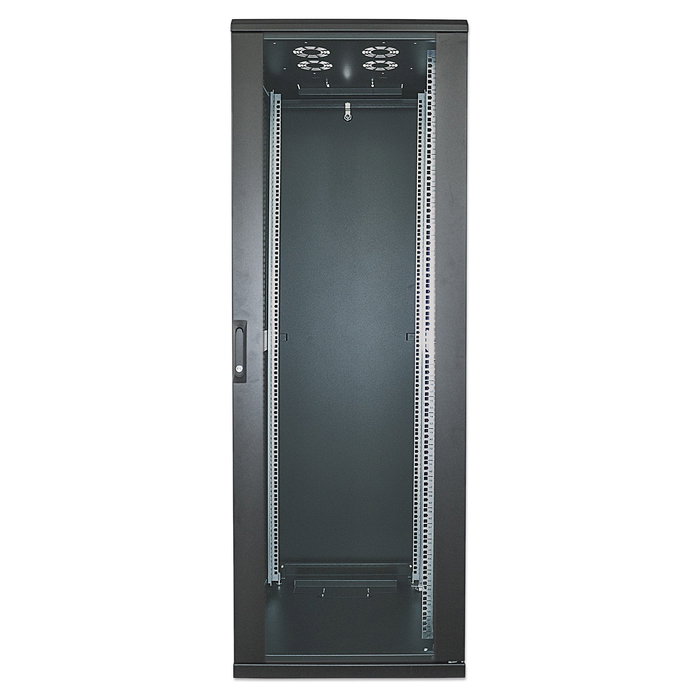 Intellinet 713368 Bastidor de Red Rack 42HE 42U, 800 x 800 x 2033 mm, Negro, 1500 kg de Carga, Puerta de Cristal, IP20, UL