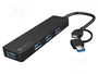 NATEC Mayfly USB 3.2 Gen 1 Type-A + Type-C Negro
