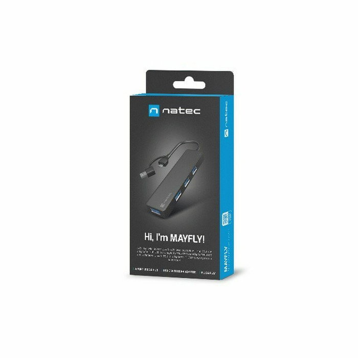 Natec Mayfly Hub USB 3.2 Gen 1 Negro