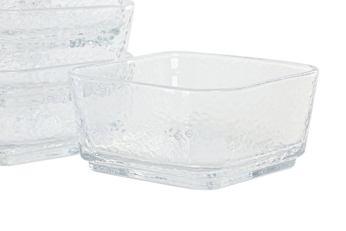 DKD Home Decor Set de 4 Aperitivos de Cristal y Acacia 300ml DKD Home Decor Set de 4 Aperitivos de Cristal y Acacia 300ml