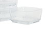 DKD Home Decor Set de 4 Aperitivos de Cristal y Acacia 300ml