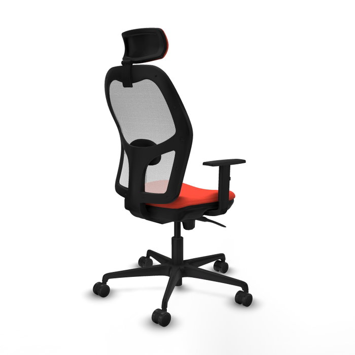 PIQUERAS Y CRESPO Silla de oficina Jorquera Naranja oscuro y Blanco con mecanismo Sincro PIQUERAS Y CRESPO Silla de oficina Jorquera Naranja oscuro y Blanco con mecanismo Sincro