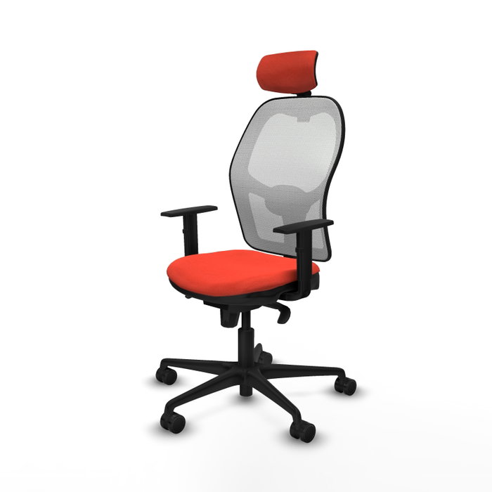 PIQUERAS Y CRESPO Silla de oficina Jorquera Naranja oscuro y Blanco con mecanismo Sincro PIQUERAS Y CRESPO Silla de oficina Jorquera Naranja oscuro y Blanco con mecanismo Sincro