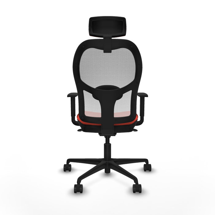 PIQUERAS Y CRESPO Silla de oficina Jorquera Naranja oscuro y Blanco con mecanismo Sincro PIQUERAS Y CRESPO Silla de oficina Jorquera Naranja oscuro y Blanco con mecanismo Sincro