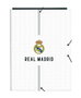 Safta Carpeta de Cartón con Gomas y Solapas Tamaño Folio Real Madrid 1ª Equipación 2024-2025