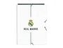 Safta Carpeta de Cartón con Gomas y Solapas Tamaño Folio Real Madrid 1ª Equipación 2024-2025
