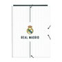 Safta Carpeta de Cartón con Gomas y Solapas Tamaño Folio Real Madrid 1ª Equipación 2024-2025