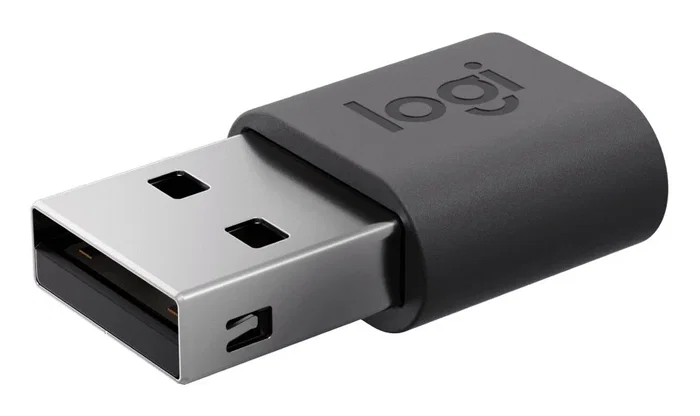 Logitech 956-000169 Adaptador USB USB-C Tipo C Hembra a USB-A Macho, Conector Derecho, Color Grafito