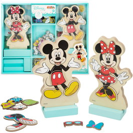 WOOMAX Juego magnético de madera vestidos Minnie Disney