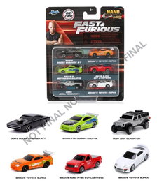 Jada Toys A Todo Gas Pack de 6 Nano Cars Fast & Furious