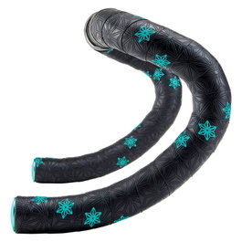 Supacaz Cinta de Manillar Galaxy Estrellas Negro/Azul Celeste - 2.160mm x 30mm - Poliuretano y Espuma Kush