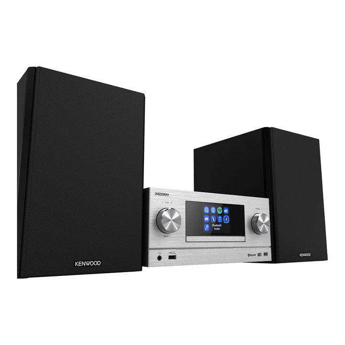KENWOOD Minicadena Música Doméstica M-9000S-S, Plata, 50W, WiFi, Bluetooth 4.0, USB, DAB+, FM, Spotify, Radio Internet, TFT