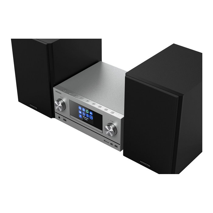 KENWOOD Minicadena Música Doméstica M-9000S-S, Plata, 50W, WiFi, Bluetooth 4.0, USB, DAB+, FM, Spotify, Radio Internet, TFT