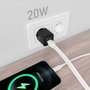 Aisens Cargador GaN 20W con USB-C PD3.0 y USB-A QC3.0, Negro